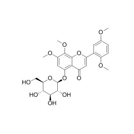 5-Hydroxy-7,8,2',5'-tetramethoxyflavone 5-O-glucoside