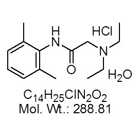 Lidocaine hydrochloride monohydrate