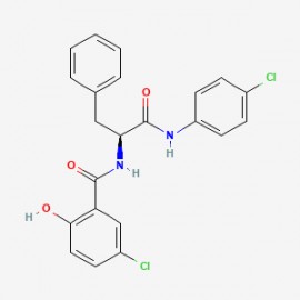 (S)-5-chloro-N-(1-((4-chlorophenyl)amino)-1-oxo-3-phenylpropan-2-yl)-2-hydroxybenzamide